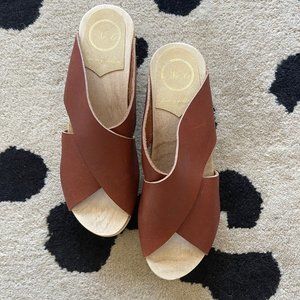 No.6 Frida Clog Brown Leather 39